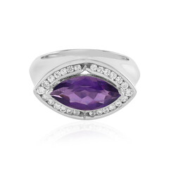 Anello in argento con Ametista Siberiana (de Melo)