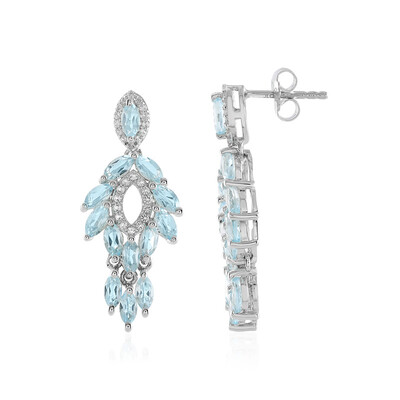 Orecchini in argento con Topazio Blu Cielo