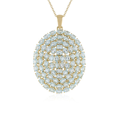 Collana in argento con Topazio Blu Cielo