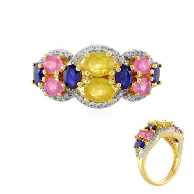 Anello in argento con Zaffiro Giallo del Madagascar
