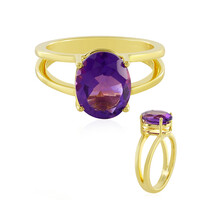 Anello in argento con Ametista Zambiana