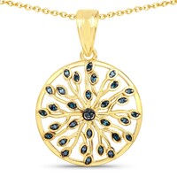 Collana in argento con Diamante Blu PK