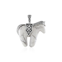 Ciondolo in argento con Howlite (Desert Chic)