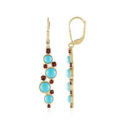 Orecchini in argento con Turchese Sleeping Beauty (KM by Juwelo)