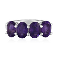 Anello in argento con Ametista Zambiana