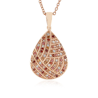Collana in argento con Zircone Rosso (KM by Juwelo)