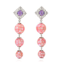 Orecchini in argento con Mosaico di Madreperla (Dallas Prince Designs)