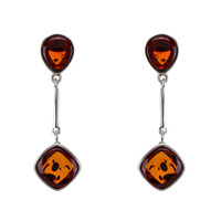 Orecchini in argento con Ambra Baltica