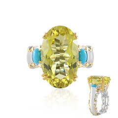 Anello in argento con Quarzo Ouro Verde (Gems en Vogue)
