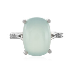 Anello in argento con Calcedonio Acqua