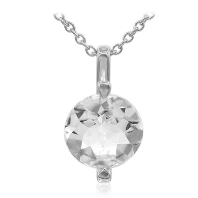 Collana in argento con Topazio Bianco