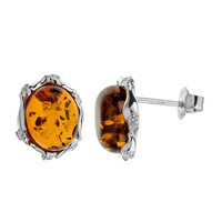 Orecchini in argento con Ambra Baltica