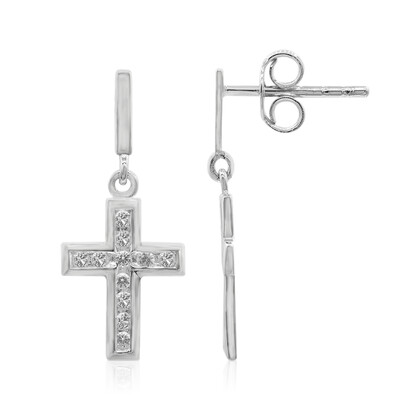 Orecchini in argento con Topazio Bianco