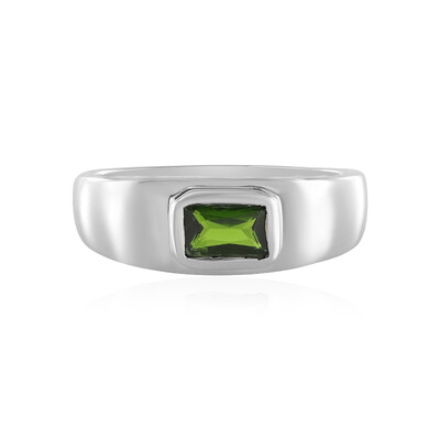 Anello in argento con Diopside Russo