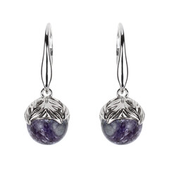 Orecchini in argento con Charoite