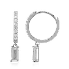 Orecchini in argento con Topazio Bianco
