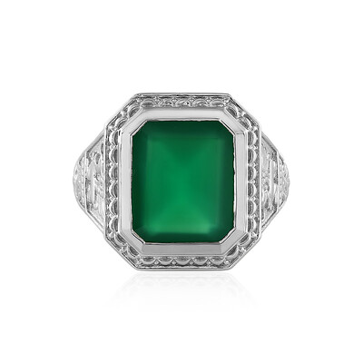 Anello da uomo in argento con Onice