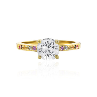 Anello in argento con Topazio Bianco