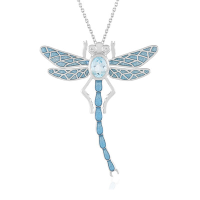 Collana in argento con Topazio Blu Cielo (Adela Silber)