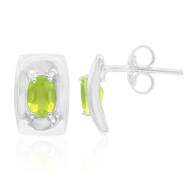 Orecchini in argento con Opale Verde Brasiliano