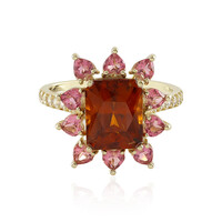 Anello in oro con Granato Essonite (Adela Gold)