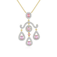 Collana in argento con Zaffiro Rosa del Madagascar