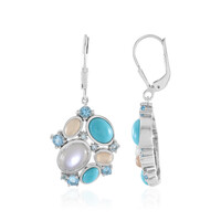 Orecchini in argento con Pietra di Luna Bianca (KM by Juwelo)