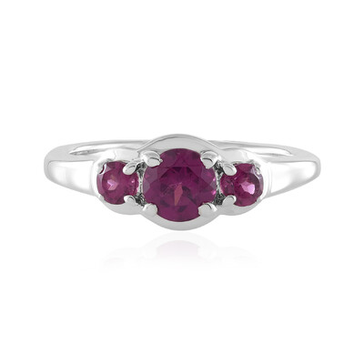 Anello in argento con Granato Magenta