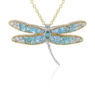 Collana in argento con Fluoroapatite Verde (Gems en Vogue)
