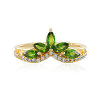 Anello in argento con Diopside Russo