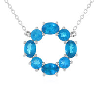 Collana in argento con Apatite Blu Neon