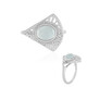 Anello in argento con Acquamarina Brasiliana (MONOSONO COLLECTION)