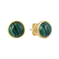 Orecchini in argento con Malachite
