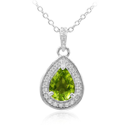 Collana in argento con Peridoto della Birmania