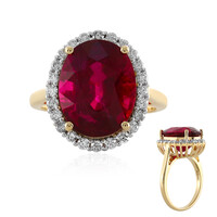 Anello in oro con Rubellite Brasiliana AAA (AMAYANI)