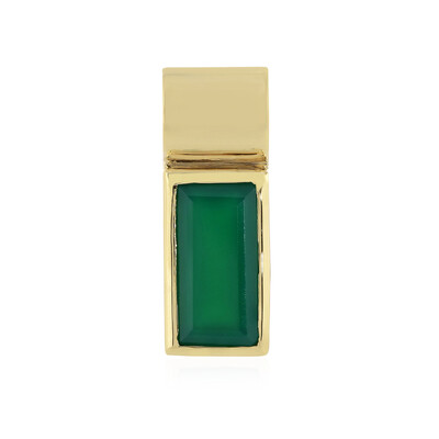 Ciondolo in argento con Onice Verde (MONOSONO COLLECTION)