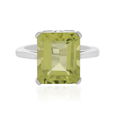 Anello in argento con Quarzo Limone