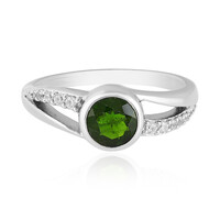 Anello in argento con Diopside Russo