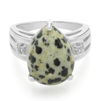 Anello in argento con Diaspro Dalmata
