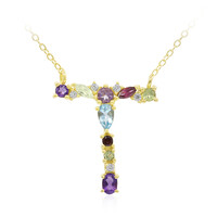 Collana in argento con Topazio Blu Svizzero