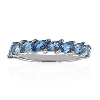 Anello in argento con Acquamarina Ofiki