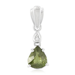 Ciondolo in argento con Zaffiro Verde AAA