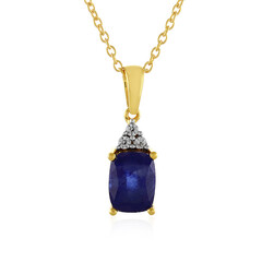 Collana in argento con Zaffiro Blu del Madagascar