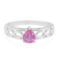 Anello in argento con Zaffiro Padparadscha