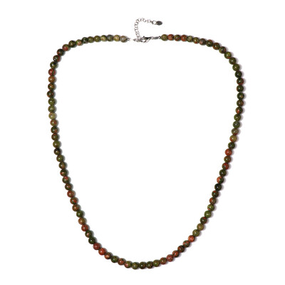 Collana in argento con Unakite