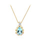 Collana in argento con Topazio Blu Cielo