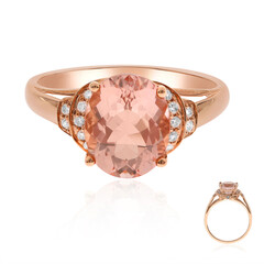 Anello in oro con Morganite AAA