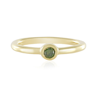 Anello in argento con Diamante Verde I3
