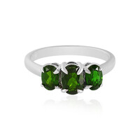 Anello in argento con Diopside Russo