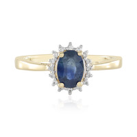 Anello in oro con Zaffiro Blu